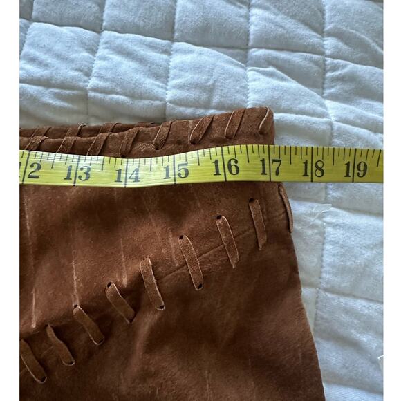New THE KEENAN LEATHER CO Womens Skirt Suede 100% Leather Fringe Western 40 US 8 - Picture 13 of 15